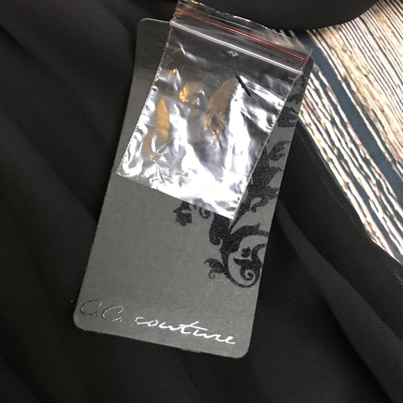 C.C Couture Black Blouse Small - Picture 3 of 6